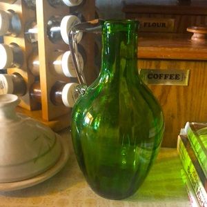 Handblown glass pitcher/ vase/ jug I believe it is Murano glass